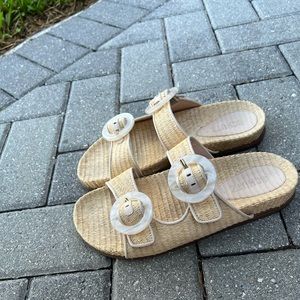 SCHUTZ
Women's Coraline Woven Slide Sandals